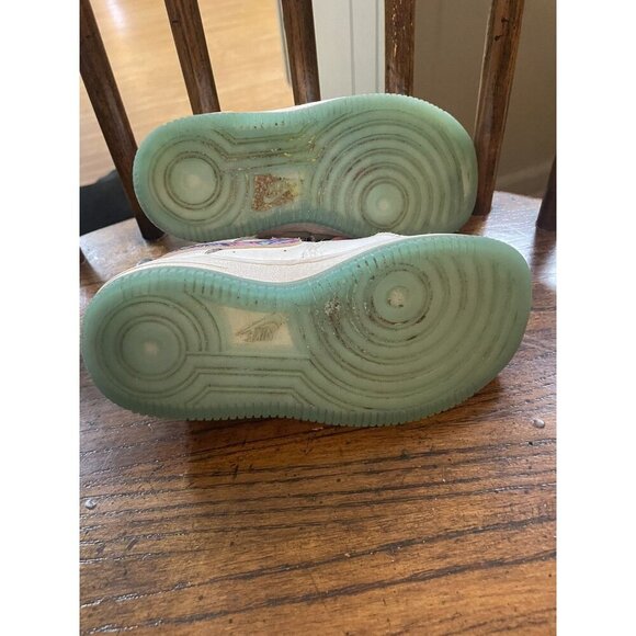 Nike Air Force 1 Low All-Star 2022 Little Girls 9C White/pink/multi-color - Picture 4 of 6